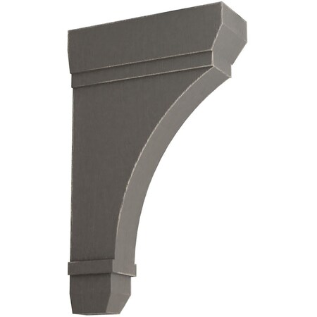 Ekena Millwork 2 1/4"W x 6"D x 10"H Stockport Wood Vintage Decor Bracket, Reclaimed Grey BKTWD02X06X10STGY